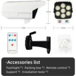 Solar Light High Simulation Camera Solar Flood Light With Motion Sensor - Image 3