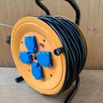 Heavy-duty industrial cable reel extension 2.5m by 50m