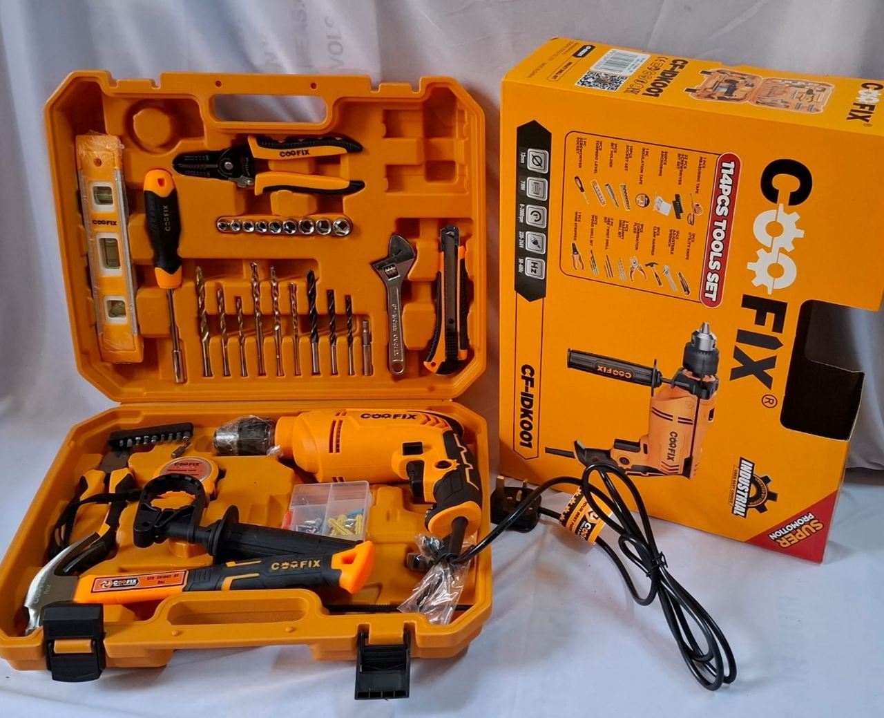 5864438f-0b52-4af2-8cfc-1cea60ae3a65 Coofix 114-piece impact drill tool set - Image 1