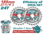 Total TAC2331853 Ultra-thin TCT saw blade set 2 Pcs/set 185mm - Image 2