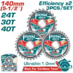 Total TAC236140 Ultra-thin TCT saw blade set 3Pcs/set - Image 3