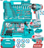 Total THKTHP41728 172 Pcs Cordless impact wrench tools set