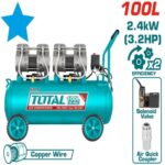 Total TCS2241008 Air compressor 100L 2×1200W （3.2HP） - Image 2
