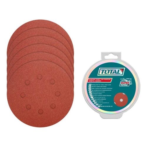 1 (3) Total TAC7312511 Sanding sheet for random orbital sander Size:125mm 50pcs - Image 1
