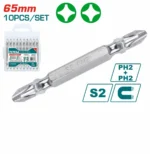 Total TAC16PH233 Screwdriver bits PH2, 65mm,10pcs/set Double end bits - Image 3