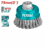 Total TAC32031 Wire cup brush 75mm, 3" - Image 3