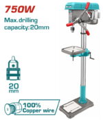 Total DP207505 Drill press 750W 20mm - Image 2