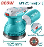 Total TF2131256 Rotary sander 320W 125mm - Image 3