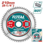 Total TAC233523 TCT saw blade for aluminum 210mm(8-1/4") 60T - Image 3